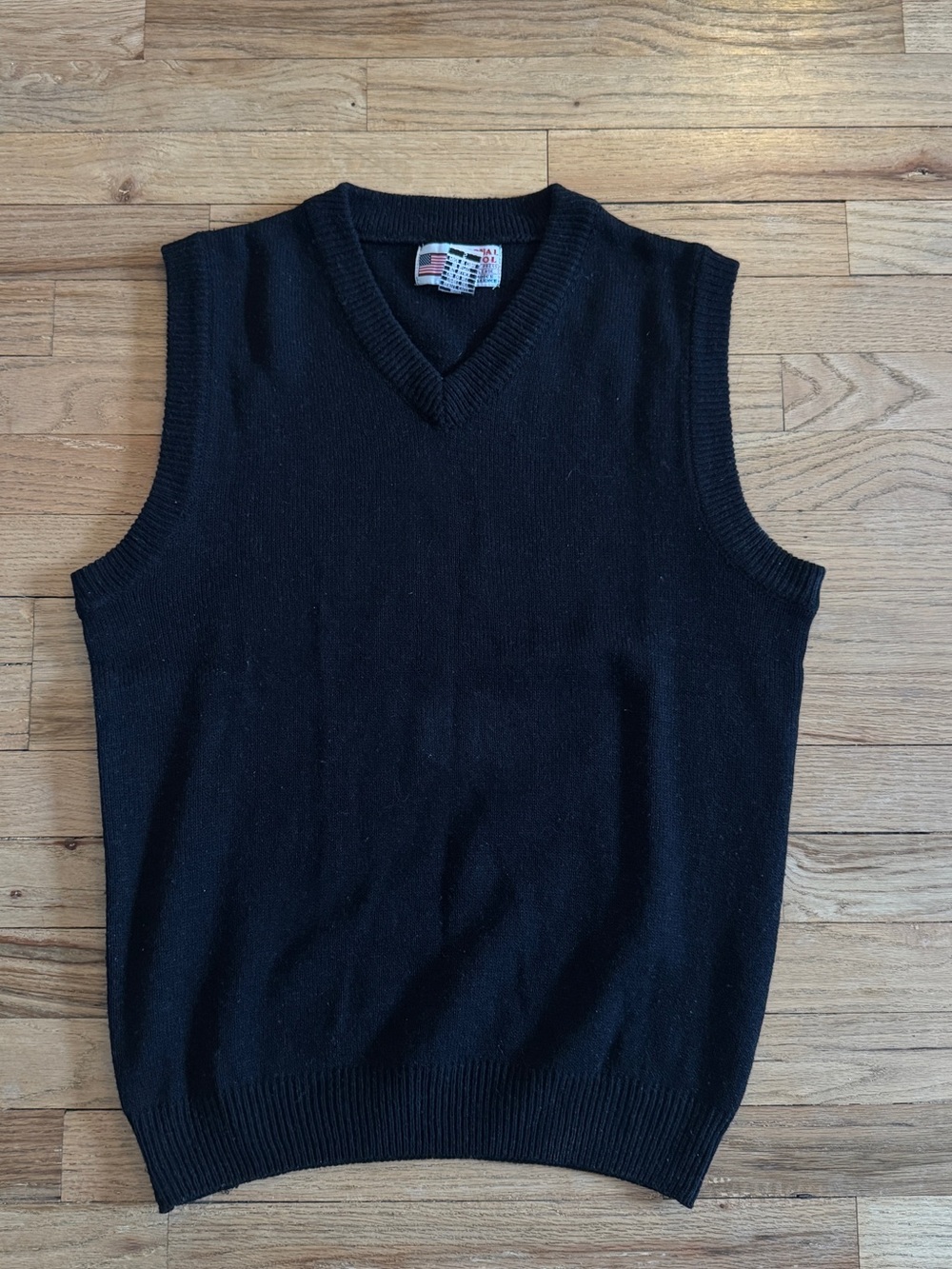 Men's Black V-Neck Sweater Vest